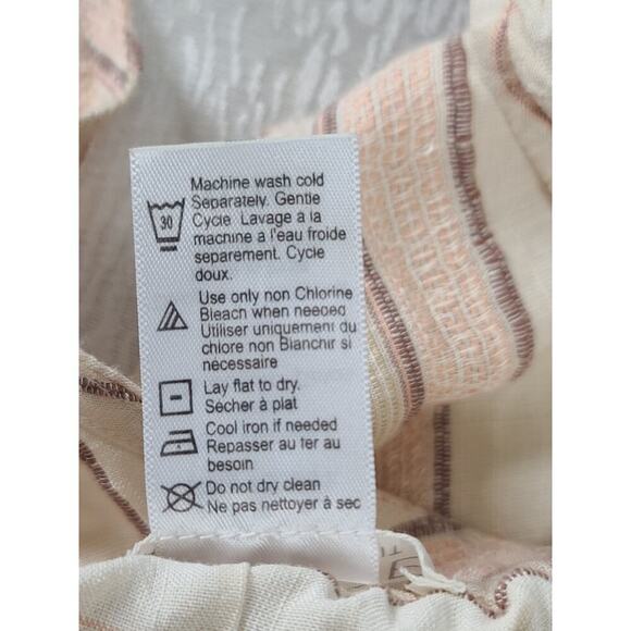 L* Space Emma Swim cover up women's maxi dress beige stripes Size XL resort wear - Picture 6 of 8